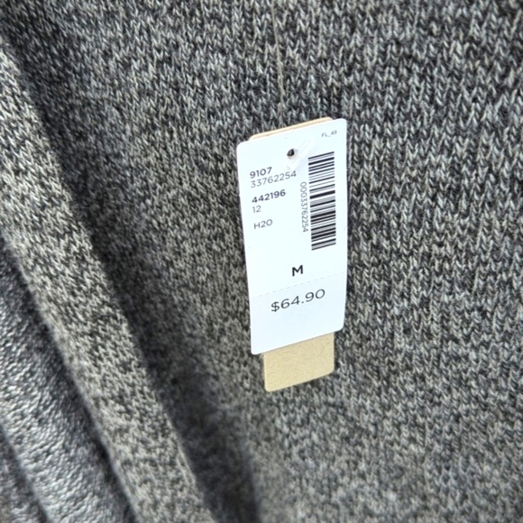 Reitmans Cashmere Blend Gray Open Front Belted Sweater Cardigan - Medium NWT - Picture 4 of 5